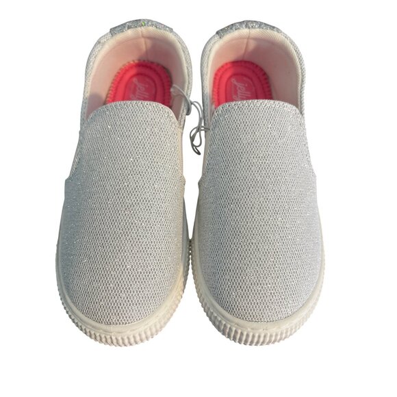 Jellypop Kid Isaiah Girls Silver Glitter Slip On Sneakers Shoes Size 4M NWOT - Picture 2 of 7